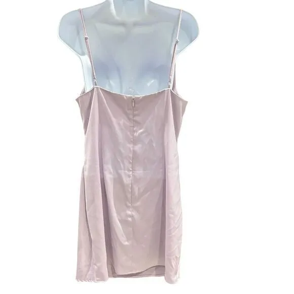 Urban Outfitters Mallory Cowl Slip‎ Dress Rose Lilac Size L Satin Purple - Image 3