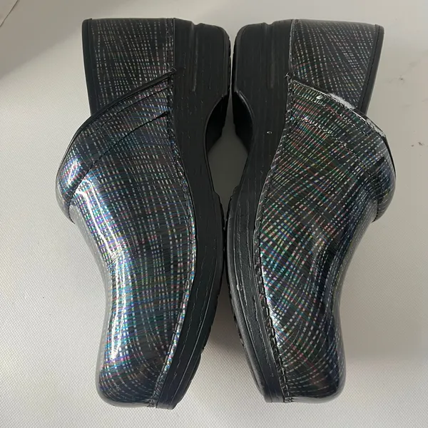 Dansko Professional Womens Clogs Shoes Sz 42 US 11 Black Plaid Comfort Nurse - Image 5