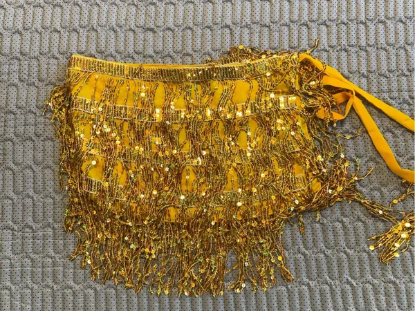 Gold Sequin Fringe Tie - Image 3