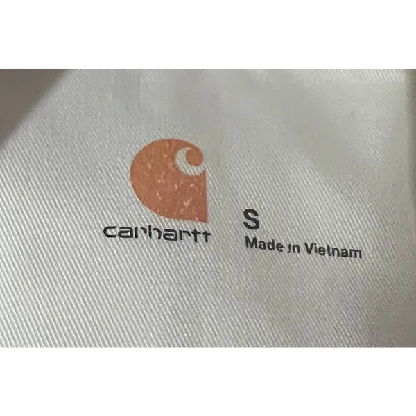 Carhartt Women's White Button Front Two Pockets Jacket Size S 29" Long x 20" PTP - Image 3