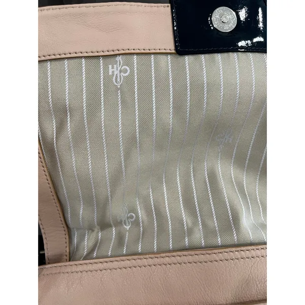 COLE HAAN‎ Leather Light Pale Beige Handbag Purse Satchel Chain - Image 10