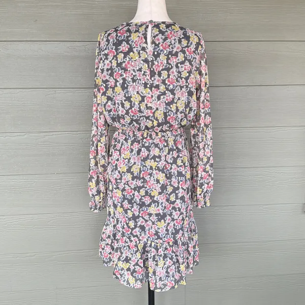 Loft Floral Shimmer Long Sleeve Dress - Image 8