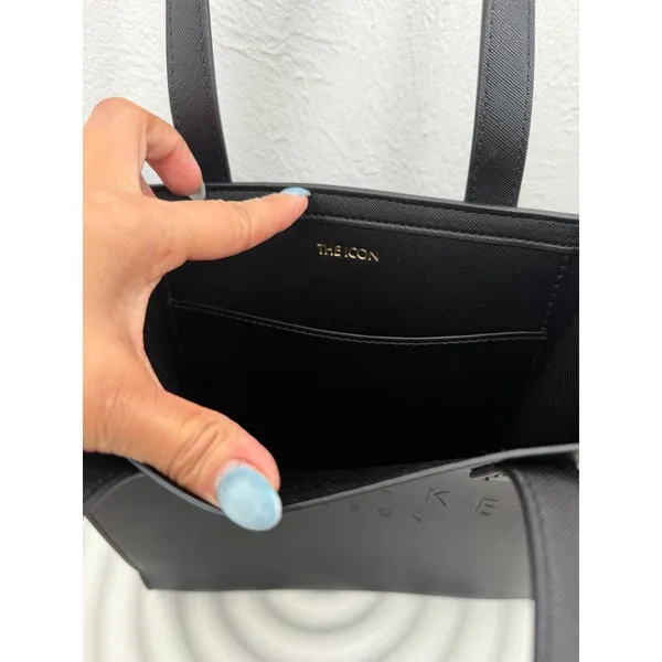 Ted Baker London The Icon Black Mini Tote Bag NWT Logo‎ Embossed - Image 5