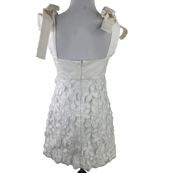 Alexis Elaina Revolve Floral 3D Applique Tie Bow Mini Dress Size Small - Image 6