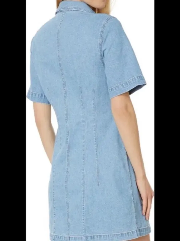 Madewell Chambray Denim Snap Front Dress Size 2 - Image 2
