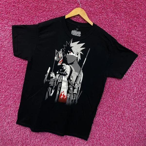 Naruto Shippuden ANBU Black Ops Kakashi Hokages Anime Tee L - Image 3