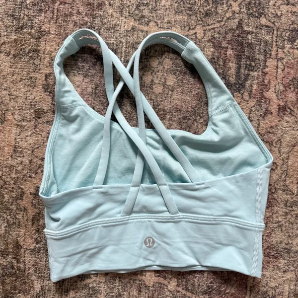 Lululemon Lululemon Energy Bra *Long Line Size 2 W2AV0S Blue - Image 4