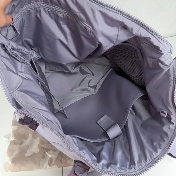 Dagne Dover Lg Landon Carryall Lavender Neoprene Travel Tote Gym Weekender Bag - Image 13