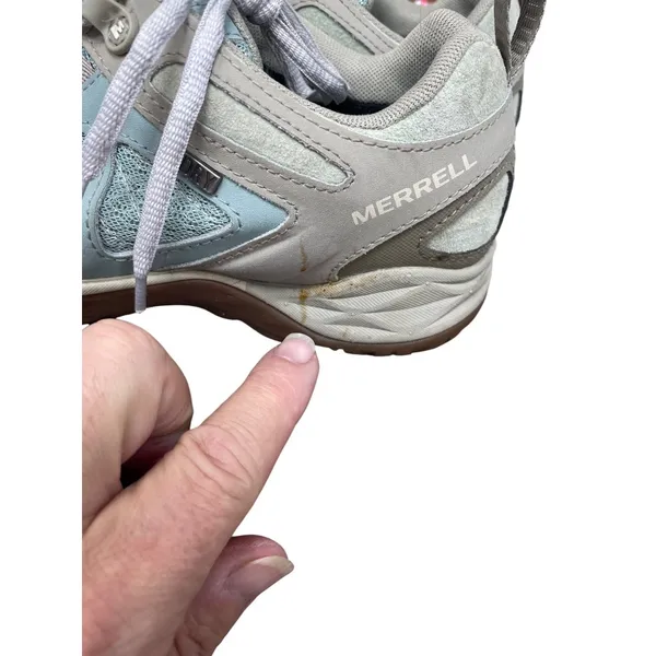 Merrell Select Dry Form 2 womans green leather hiking sneakers Sz 8 SKU 9720 - Image 6