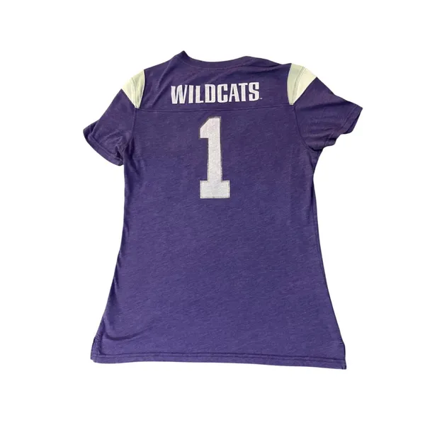 Nike K-State Wildcats Womens V-Neck Short Sleeve T-Shirt Purple M Used - Image 4