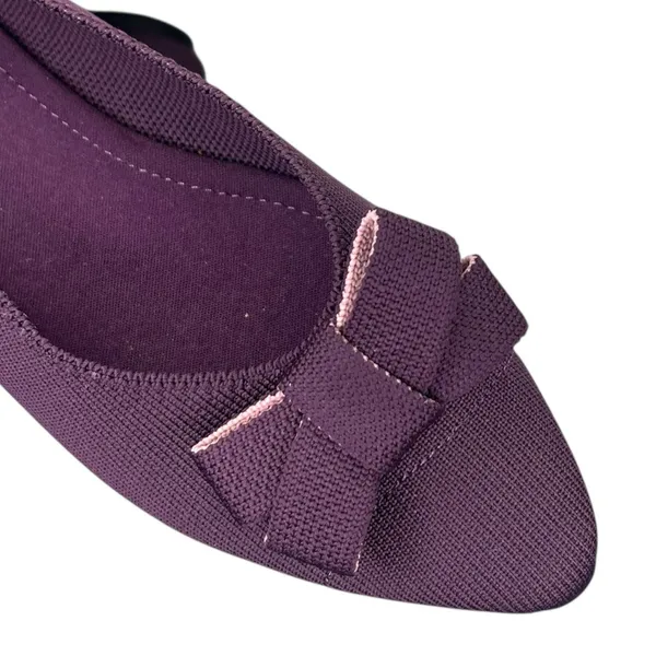 41Hawthorn (7.5) Oaklyn Knit Ballerina Flat - Stitch Fix Bow Detail Slip On Knit - Image 7