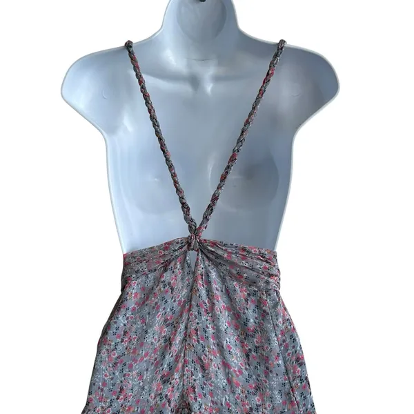 ASTR The Label Dress Sz S Chiffon Strap Maxi Dress Tiered Open Back Floral - Image 7