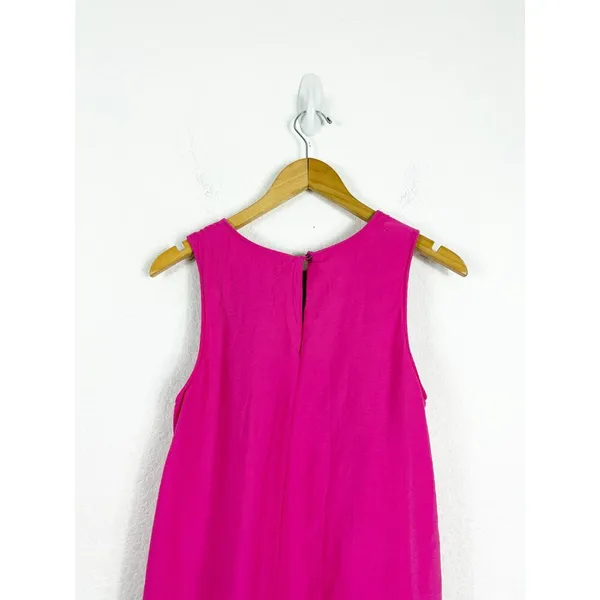 Anthropologie Maeve Marlene Tiered Maxi Dress Medium Pink Oversized Sleeveless - Image 12