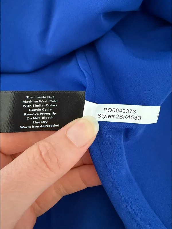 Boston Proper Satin Cowl Neck Sleeveless Top Blue Size Small Luxury Party - Image 5