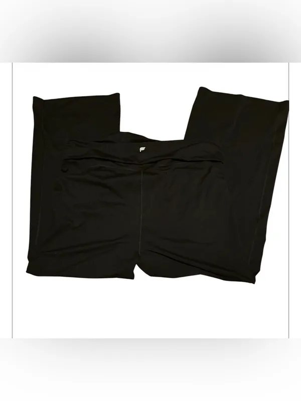 Fabletics Black Straight-Leg Performance Pants fold over - Image 3