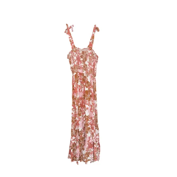 Jessica Simpson Spencer smocked floral print midi dress with tie shoulder straps - Image 3