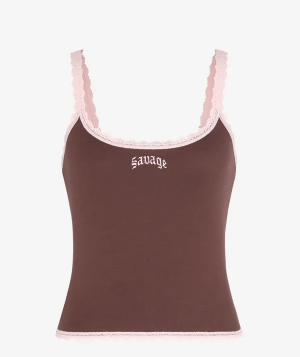 Savage X Fenty Badass Brown Cami & Panty Set M NWT - Image 2
