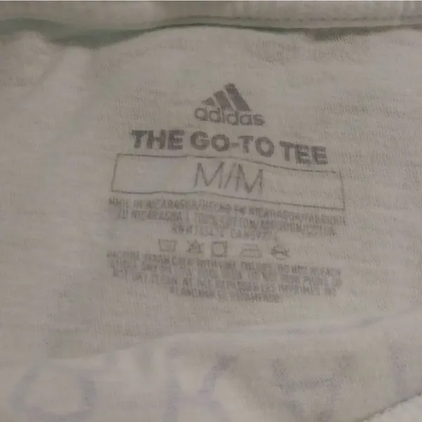 Adidas White & Purple Spellout Logo The Go-To Tee Tshirt - Image 4