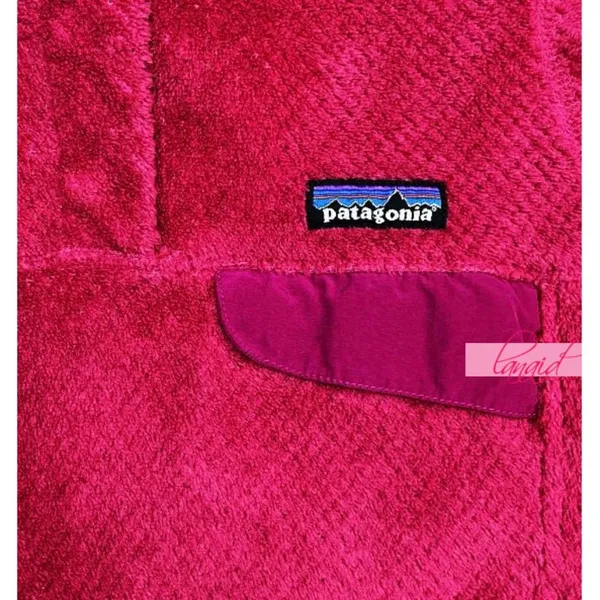 Patagonia Re-Tool Snap Fleece Bougainvillea Magenta VNeck Sherpa Fuzzy Shearling - Image 6