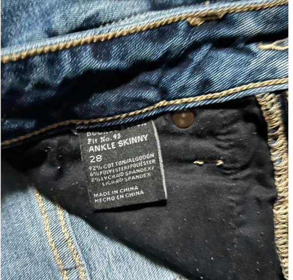 Ankle Skinny Jeans Size 28 - Image 2