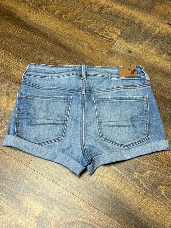 American Eagle Super Super Stretch Denim Jean Shorts Hi-Rise Shortie Women’s 6 - Image 5