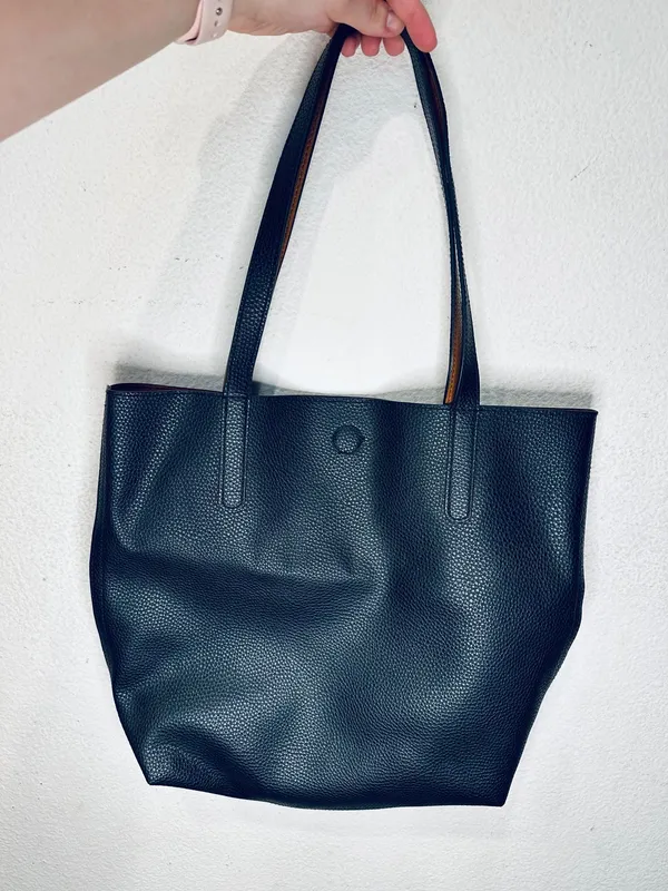 ASOS Black Vegan Leather Tote - Image 4