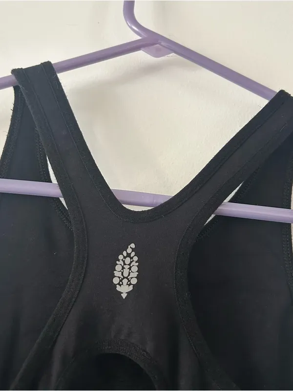 Free People Every Single Time Romper Runsie Black Keyhole M/L‎ Activewear - Image 7