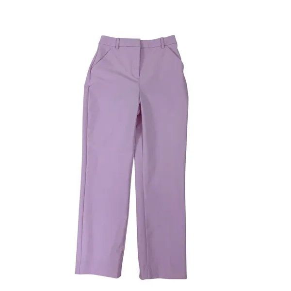 Express Women's High-Waisted Straight Leg Dress Pants Pink Lilac NWOT - Image 2