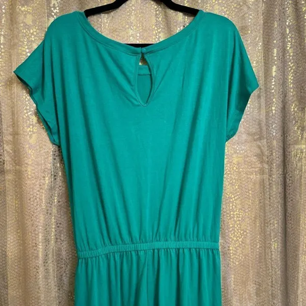 PrettyGarden Kelly Green Loose Off The Shoulder Stretchy Pants Romper M NWT - Image 5
