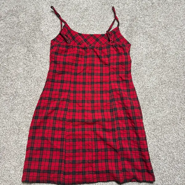 Wild Fable Red plaid mini dress with spaghetti straps - Image 3