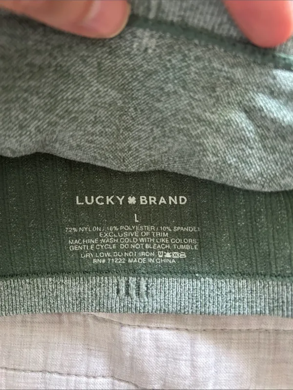 Lucky brand, sage, green ribbed sport casual comfy lounge bra L - Image 5