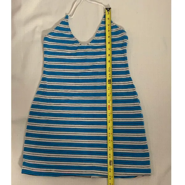 Bright striped terry cloth halter dress size xs/s‎ - Image 2