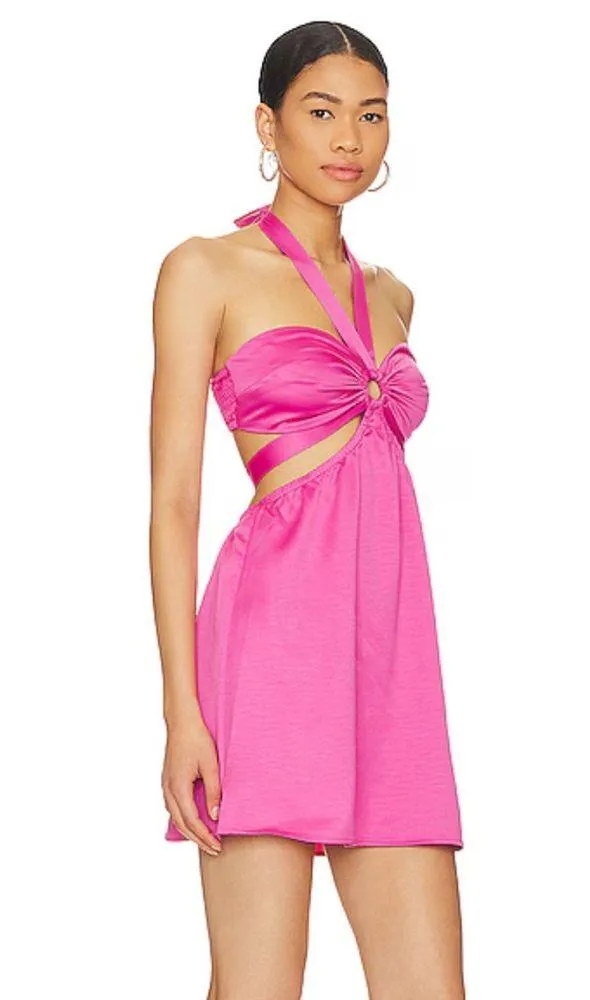 MORE TO COME Kristen Halter Mini Dress in Pink - Image 13