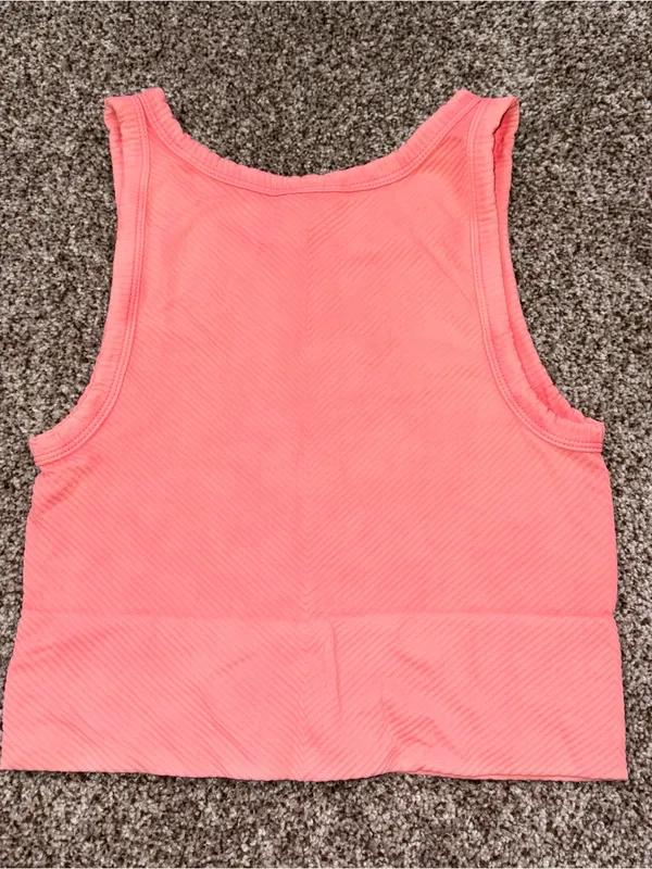 Nikibiki Coral Ribbed Crop Tank Top Womens One Size - Image 4