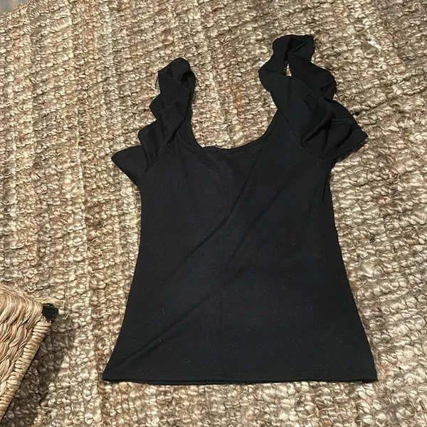 Intimately Free People Black Ruffle Hem Tank - Image 7