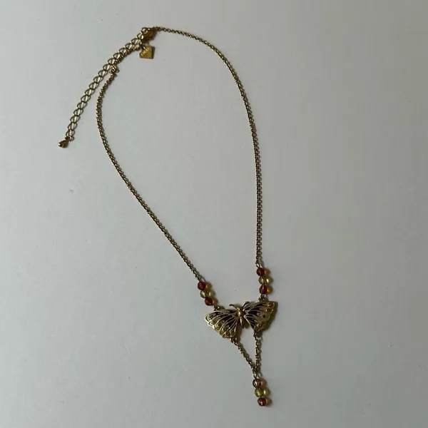 Cookie Lee butterfly beaded pendant necklace - Image 9