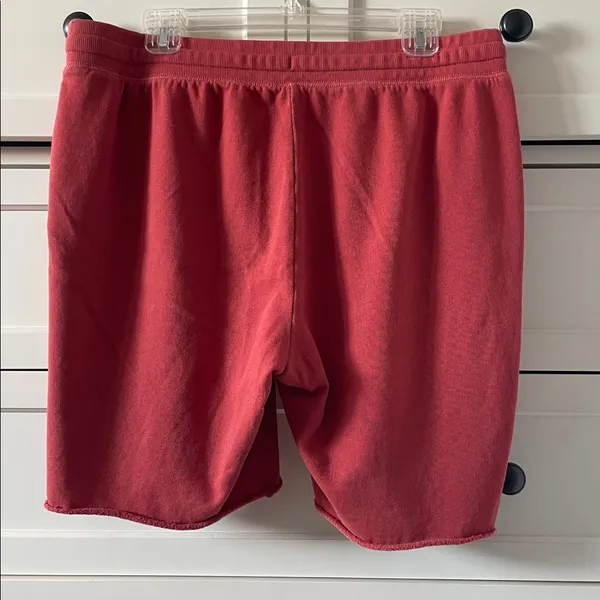 Old Navy Women’s Fired Clay Red Mid Rise Easy Vintage Drawstring Shorts - Large - Image 5