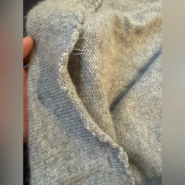 Gray Knit Sweater Dress with Pocket 100%Cashmere Size‎ M - Image 14