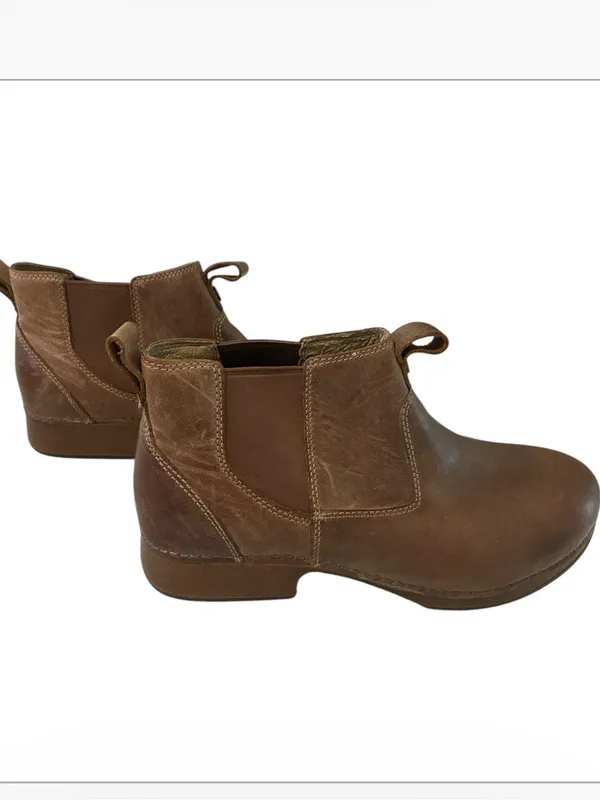 Dansko Michele Chelsea Boot, Tan Waxy Brush Off, Size EU38/US7.5 NWOT - Image 4
