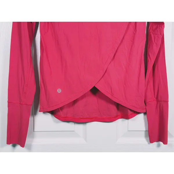 Lululemon Sunaway Runaway Long Sleeve Top Size 4 Pink Running Training Fitness - Image 7