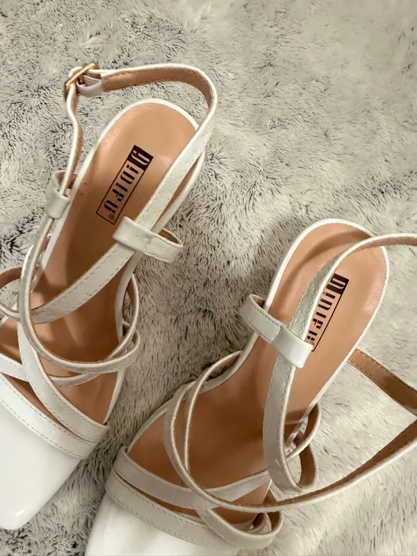 IDIFU White Patent Strappy Square - Image 2