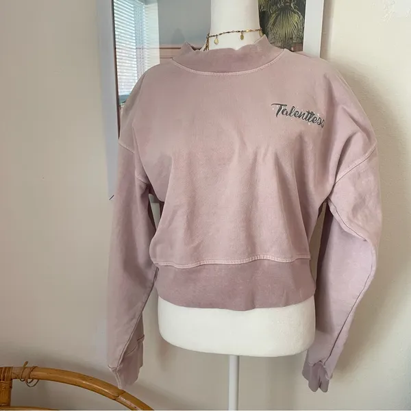 Talentless Pastel Airbrush Cropped Sweatshirt in Medium - Image 2