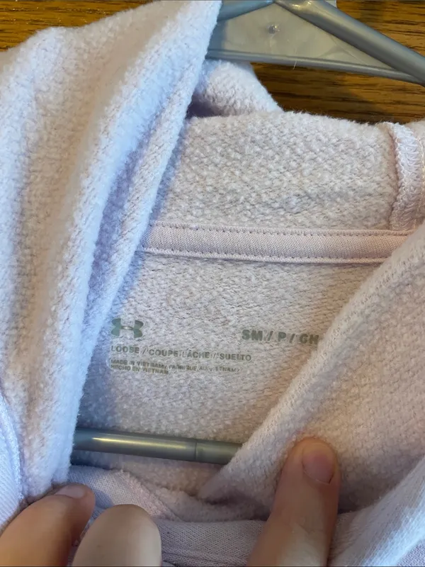 Under Armour Pale Pink Hooded Pullover - Image 3
