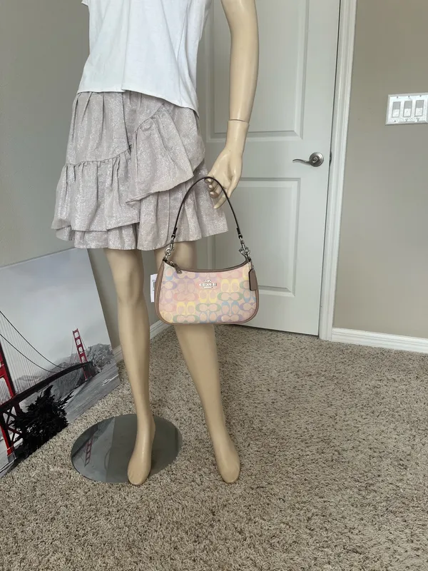 Coach Teri Shoulder Bag In Rainbow Signature Canvas - Image 8