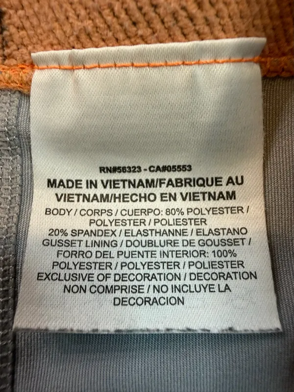 Nike Pro 3" Shorts Women's Large Gray And Orange Gym Workout Gear - Image 4