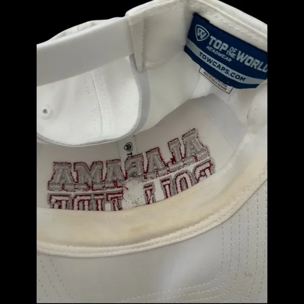Top Of The World Alabama Crimson Tide Hat Cap One Fit Adjustable Roll Tide White - Image 4