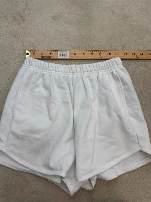 Wild Fable Mid-rise Fleece White Pull On Lounge Shorts Size Small - Image 3
