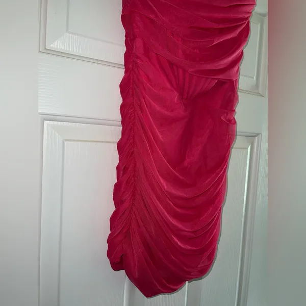 Superdown Sonya Bustier Mesh Dress in Hot Pink Size Small - Image 7