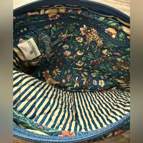 Vera Bradley Animal Kingdown Crossbody Purse Bag Quilted 90s Vintage Blue - Image 4