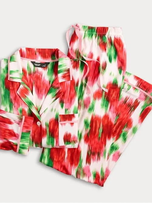 NWT Simply Vera Vera Wang Floral Pajama Set Long Sleeve Pants XL - Image 2